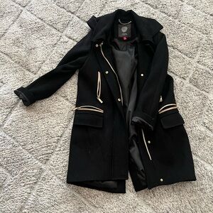 Vince Camuto Wool Coat Black A-line